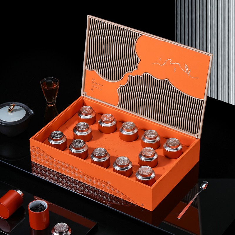 顺风顺水 高档通用小罐茶叶包装空礼盒西洋叁红黑枸杞金骏眉碎银子礼盒定制